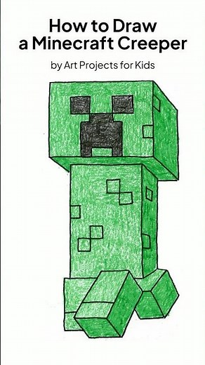 How to Draw a Minecraft Creeper