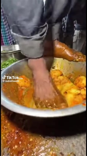 India cooking using feet 🤮🤮