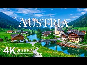 Austria 4K UHD 🇦🇹 | Alpine Villages, Majestic Castles & Crystal Lakes with Relaxing Music