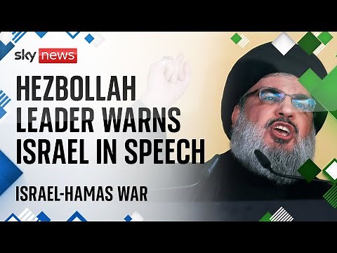 Hezbollah leader Hassan Nasrallah delivers speech