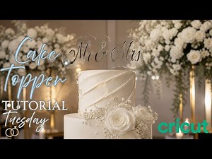 DIY Wedding Cake Topper with Acetate & Cardstock | Elegant Cricut Cake Topper Tutorial