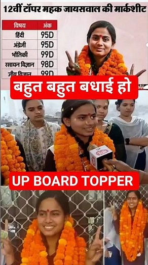 UP BOARD 12th Topper 2025 | Up Board Class 10th & 12th Result 2025 | UP Board Class 12 Topper 2025 l