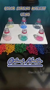 3.7K views · 60 reactions | Color sorting using colored noodles -for fine motor skills improvement #nanayellaandval #finemotoractivity #finemotorskills #activitiesforkids #asdawareness #autism #reels #reelsvideo #MapapagodPeroDiSusuko #instreamadsmonetization | Nanay Ella and Val | Facebook
