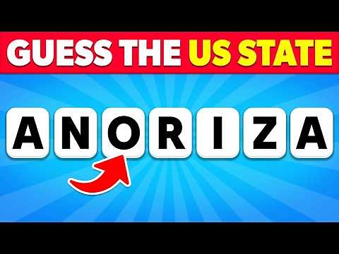 Guess The US States By Its Scrambled Name | Easy, Medium, Hard, Impossible Levels