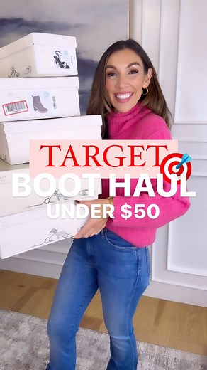 Beth Hunter on Instagram: "TARGET FALL/WINTER BOOTS🍂🍁 have arrived and I could not be more excited! The knee high boots are my favorite.. so chic and classy and all under $50!!! Comment LINK to get shopping links and details sent directly to your DMs! Everything is linked on my profile in the LTK app (@ shop.ltk). Search Face.First.Fashion in the search bar and hit follow to easily find new links and exclusive LTK content not seen here! The most recent content will be first, but check out my c
