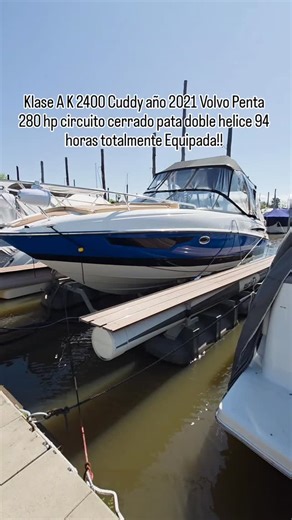 Daniel Gallino Broker Nautico on Instagram: "NUEVO INGRESO‼️ EMBARCACIÓN: KLASE A K 2400 CUDDY CON EQUIPAMIENTO FULL MOTORIZACION: VOLVO PENTA 280 HP MPI CIRCUITO CERRADO PATA DUOPROP (DOBLE HÉLICES) SERVICIO RECIEN REALIZADO AÑO: 2021 HORAS: 94 ESLORA: 7,32 METROS MANGA: 2,59 METROS PUNTAL: 1,62 METROS CALADO: 0,50 METROS CAPACIDAD DE COMBUSTIBLE: 250 LITROS CANTIDAD DE PASAJEROS: 8 EQUIPAMIENTO: TORRE DE WAKEBOARD CON 2 PORTA TABLAS, FLAPS HIDRAULICOS INTELIGENTES LENCO CON INDICADORES LUMINOS