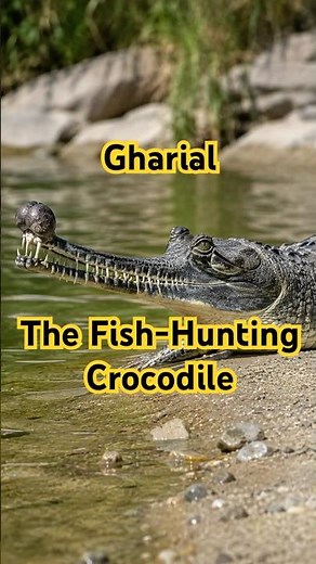 Gharial: The Fish-Hunting Crocodile with a Giant Snout! 🐊