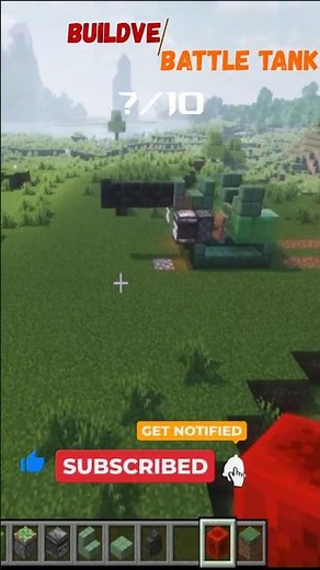 BATTLE TANK in Minecraft! 💥🚓🔥#MinecraftShorts #WorkingTank #MovingTank