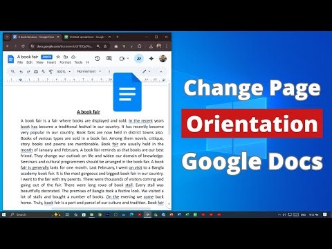 How to Change Page Orientation on Google Docs in Windows