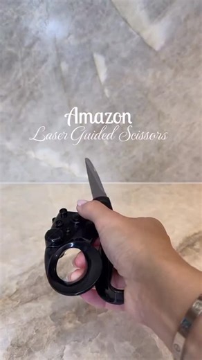 Sophia on Instagram: "Amazon Laser Guided Scissors! This scissors with precision laser guided is heavy duty and perfect for crafting, fabric cutting and more ✂️❤️ #amazonhome #laserscissors #sewinghacks #crafting #precisioncutting"