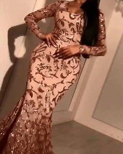 5.2K views · 165 reactions |  Long Sleeve Mermaid Shining Prom...