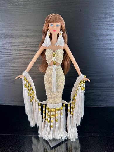 Handcrafted Couture Macramé Fashion Doll – One-of-a-kind Art Doll & Outfit Set - Etsy