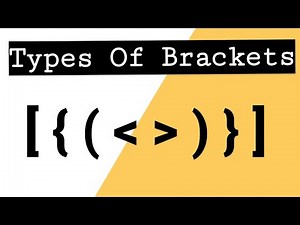 Types Of Brackets [ { ( ) } ]