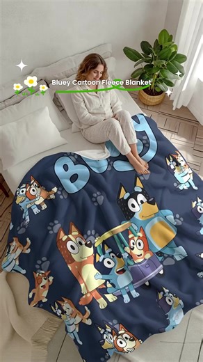 Bluey Cartoon Throw Blanket, Super Soft Fleece, Lightweight & Cozy, Ideal for Sofa, Couch, Bed, Travel, Various Sizes Available #bedsheets #heatedblanket #beddings #yorkshirebeddings #weightedplush #fleecebedding #fleecebeddingset #supersoftblanket #weightedblankets #comfybras