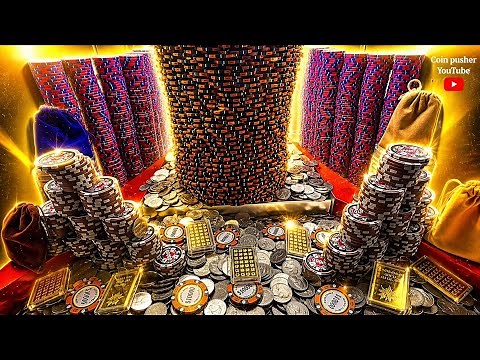 Worlds tallest poker chip tower high limit coin pusher