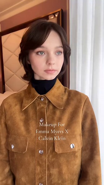 Emma Myers Makeup Look at Calvin Klein Show in NYC