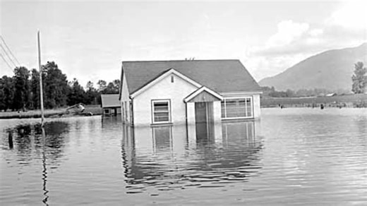 "Scene of desolation" during the 1948 floods in B.C.