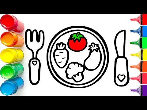 How to Draw a Healthy Meal | Easy Step by Step Tutorial
