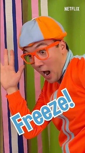Don't Forget to FREEZE 🥶 Blippi! 123 Dance Challenge! #blippi #shorts