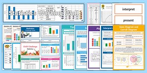 LKS2 Statistics Maths Working Wall Display Pack