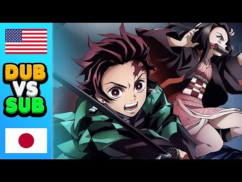 Demon Slayer Season 1 (Anime DUB vs SUB Comparison)