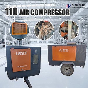 [Hot Item] High Efficiency Portable Diesel Engine Screw Air Compressor