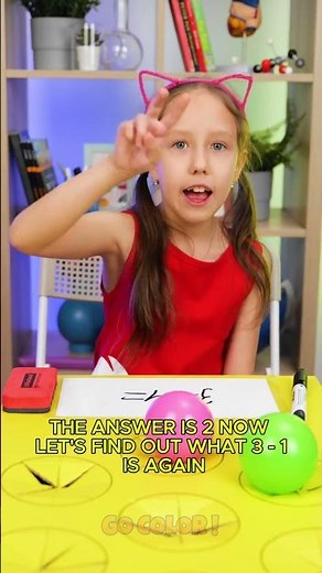 🔢 FUN MATH with BALLS! SUBTRACTION is EASY! 🔴🧮 #shorts #kidsvideo