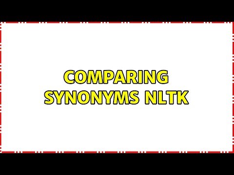 comparing synonyms NLTK (4 Solutions!!)