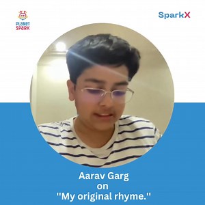 🎉🌍🎓 Congratulations to Aarav Garg, a talented PlanetSpark student, on presenting an amazing speech on the topic "My Original Rhyme"! 🎤👏 We are thrilled to see our students mastering communication skills with confidence and creativity, especially when it comes to creating their own rhymes! 🤩🙌 At PlanetSpark, we believe in empowering young minds to become confident speakers and expressive communicators. Aarav's speech was a testament to this mission, and we couldn't be prouder of his achiev