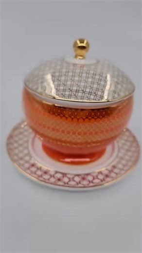 🔆Bring a touch of modern elegance to your home with this beautifully crafted porcelain lidded bowl and matching saucer, featuring a striking coral body, blush base plate, and intricate gold geometric detailing. The combination of warm tones, metallic accents, and a sculptural rounded silhouette makes this piece both functional and visually captivating🔆 Shop Colleckt Theory Shop at Etsy.com @Etsy #ceramics #luxuryhome #porcelain #homedecor #etsy