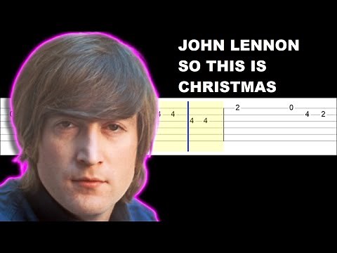 John Lennon - So This Is Christmas (Easy Guitar Tabs Tutorial)