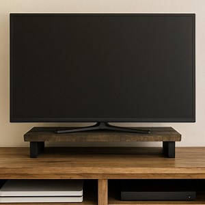 Rustic Wooden Monitor Stand – 24" Desk & TV Riser - Etsy