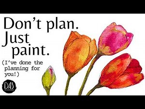 Ready to Paint? Simple & Vibrant Watercolor Tulips for Beginners (and more)