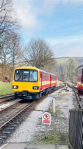 KWVR West Yorkshire Metro Class 144 Pacer DMU arrives at Oxenhope #pacers #dmu #trainspotting #kwvr