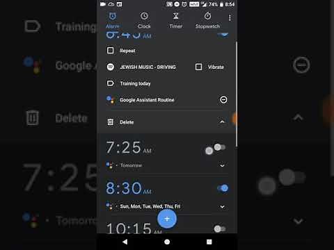 Google Assistant Routines using Android Clock App