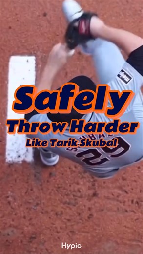 How Do You Gain Velocity, Safely? You drive your back leg like tarikskubal Despite the super high leg kick, Tarik is always gaining momentum towards the plate and that’s how you throw hard, safely. In the first slow-mo clip, we can tell that while his front leg is heading up, he’s loading his back hip and drifting towards the plate. It’s much easier to see in the top and side views and by the final clip we can see how fast his body is moving-hence why he throws so hard. If you want help building