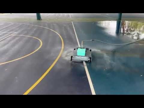 Tennis Court Cleaning Made Easy | Technobot Mini in Action