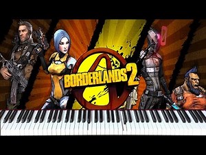 Borderlands 2 Theme Cover on Grand Piano (Short Change Hero) [Animated Roll and Sheet Music]