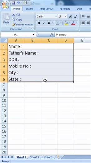 Excel Format #shorts #ytshorts