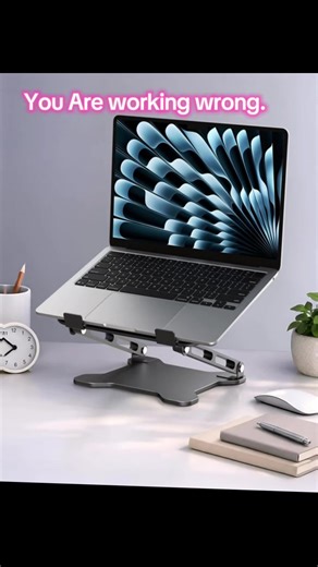 Raise your screen. Small change. Big difference. Link in comments. #remotework #desksetup #workfromhome #ergonomics