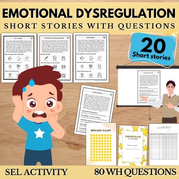Emotional dysregulation Short Stories W/ Questions Worksheet Autism Regulation