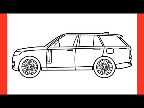 How to draw a LAND ROVER RANGE ROVER 2022 easy / drawing suv land rover step by step