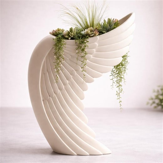 Modern Angel Wing Decor Sculpture | Minimal Feather Wing Statue | Elegant Tabletop Home Accent | Neutral Decor - Etsy Canada