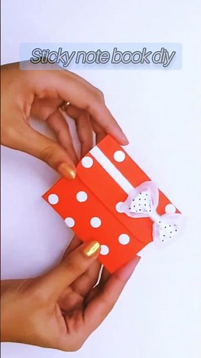 How to make sticky note cover very cute for school #paperart #diy