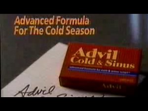 1992 Advil Cold and Sinus TV Commercial