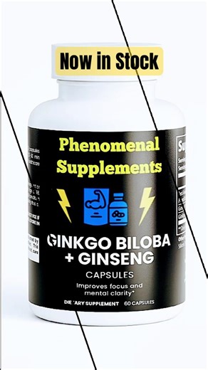 Ginkgo Biloba + Ginseng: Natural Brain & Energy Boost