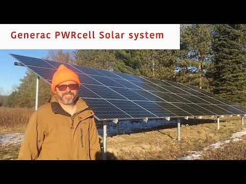 Generac PWRcell (power cell) off grid solar system with back up batteries on our homestead