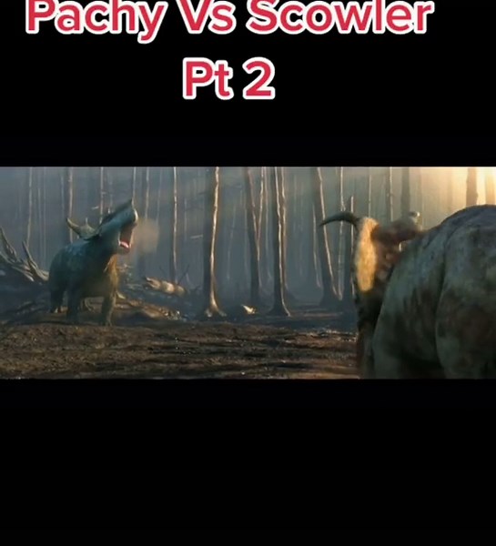 Walking with Dinosaurs Fight Scene - Scowler vs Pachy
