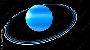 Uranus is the seventh planet from the sun,3d animation. Stock Video