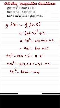 Solving composite functions